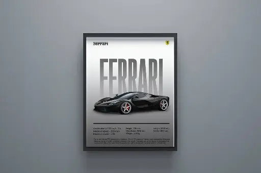 Ferrari Aesthetic Wall Poster Frame
